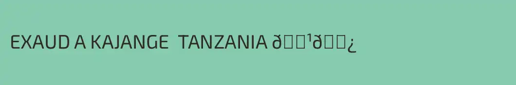 EXAUD A KAJANGE  TANZANIA 🇹🇿 